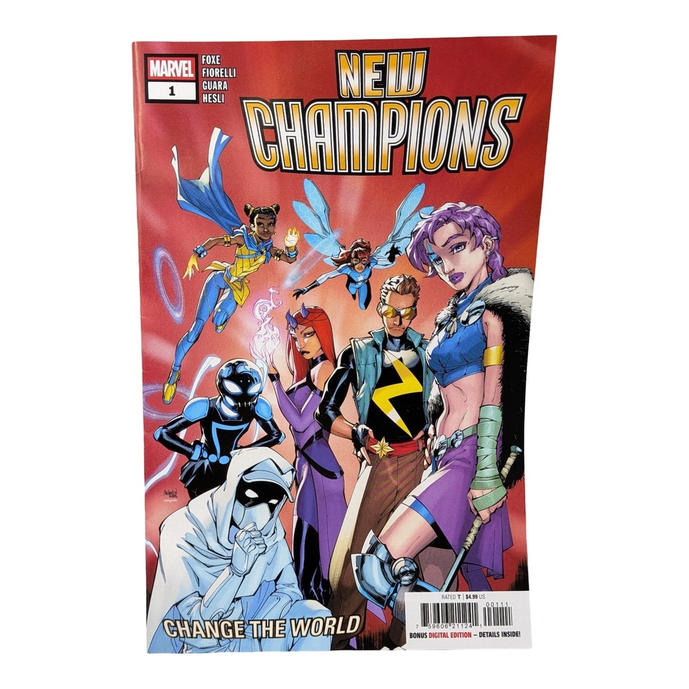 New Champions 1 Marvel Comics 2024 Foxe Fiorelli Guara Hesli Change the World